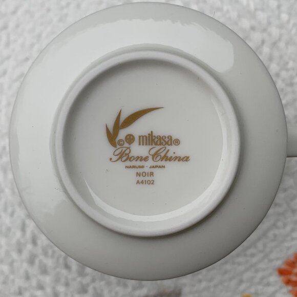 Vtg 70s MIKASA Noir Sugar & Creamer Set - Picture 10 of 13